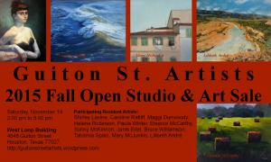Guiton St. Artists Fall Open Studio And Art Sale.